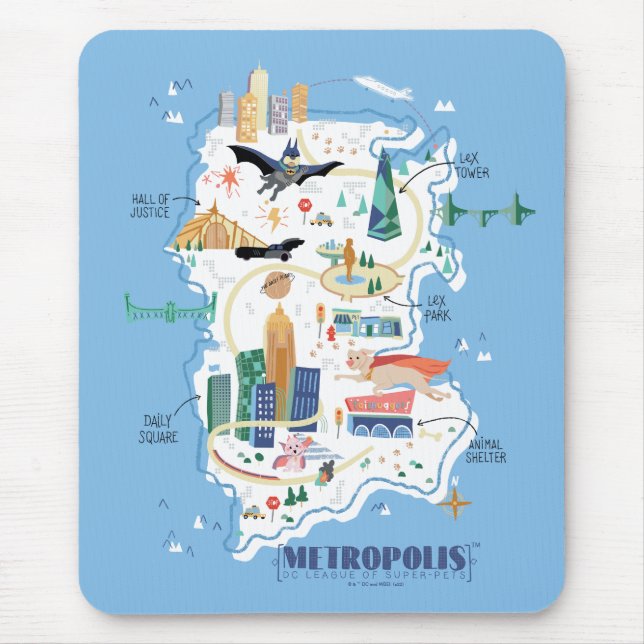 Mousepad Mapa do Livro de Metrópolis (Frente)