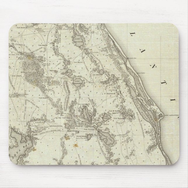 Mousepad Mapa Do Lugar Da Guerra Na Flórida (Frente)