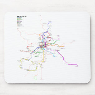 Mousepad Mapa do metro de Madrid (espanha)