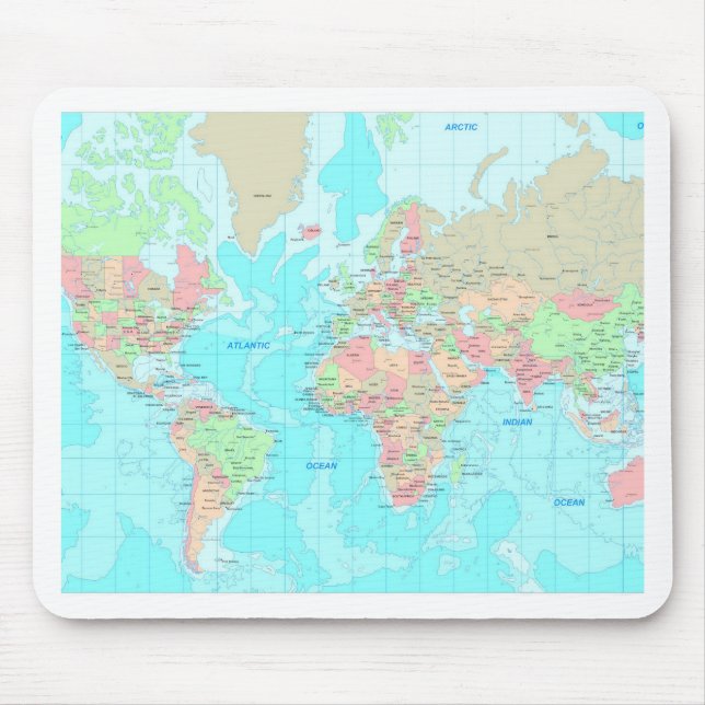 Mousepad Mapa do mundo (Frente)
