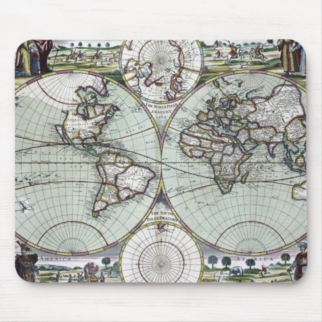 Mousepad Mapa do mundo (Frente)