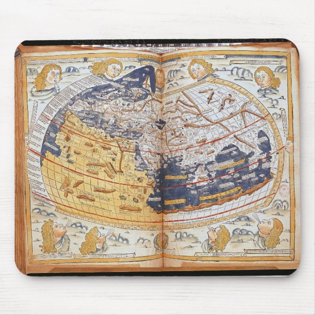 Mousepad Mapa do mundo, 1486 (Frente)