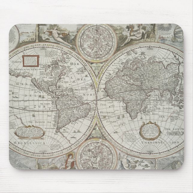 Mousepad Mapa do mundo | 1676 (Frente)