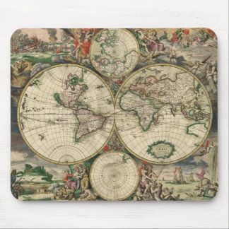 Mousepad Mapa do mundo, 1689 de Gerard Van Schagen