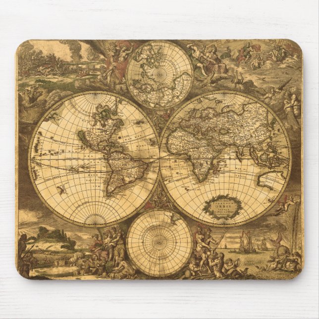 Mousepad Mapa do mundo antigo (Frente)