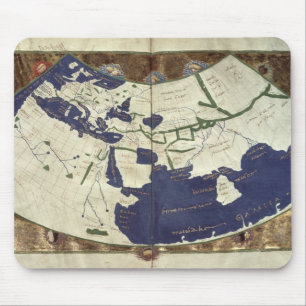 Mousepad Mapa do mundo conhecido, 'de Geographia