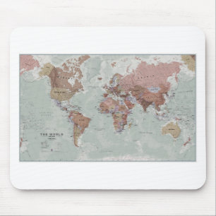 Mousepad Mapa do mundo executivo