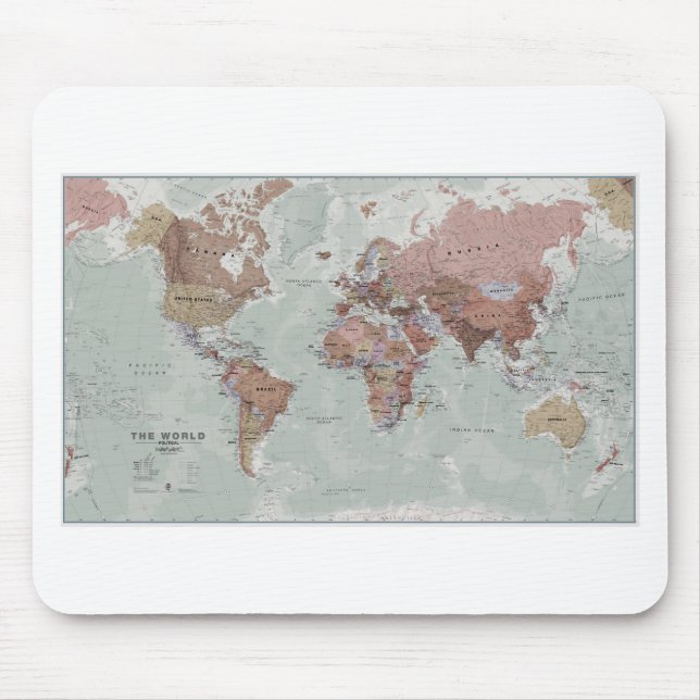 Mousepad Mapa do mundo executivo (Frente)
