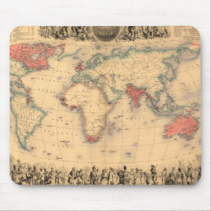 Mousepad Mapa do mundo que mostra o Império Britânico