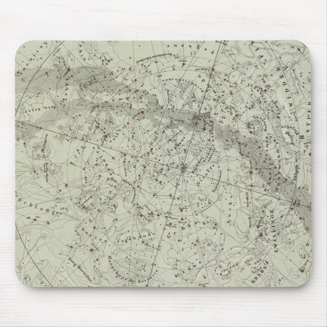 Mousepad Mapa do Norther Night Sky (Frente)