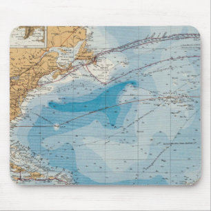 Mousepad Mapa do Oceano Atlântico Norte