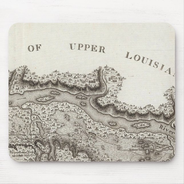 Mousepad Mapa do País de Illinois (Frente)