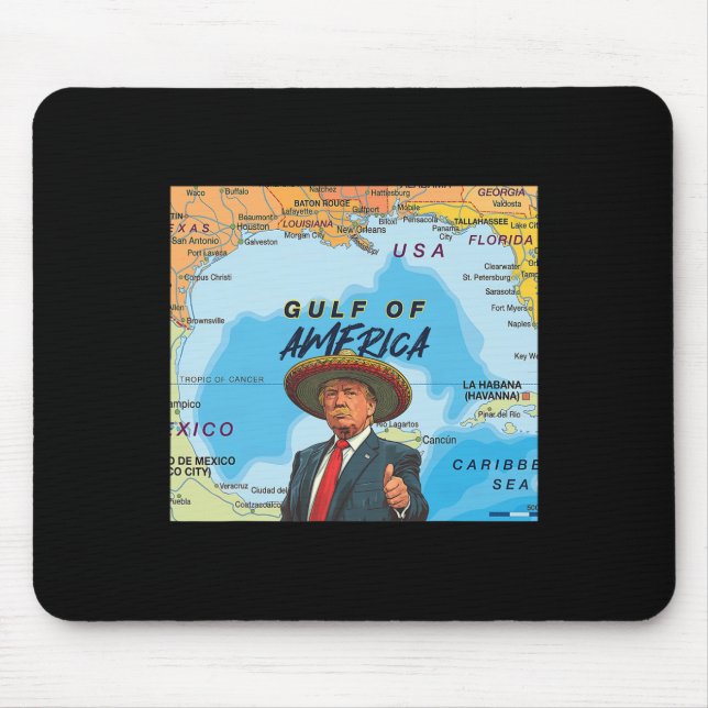Mousepad Mapa do Presidente do Golfo do México da América T (Frente)
