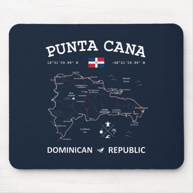 Mousepad Mapa do Punta Cana (Frente)