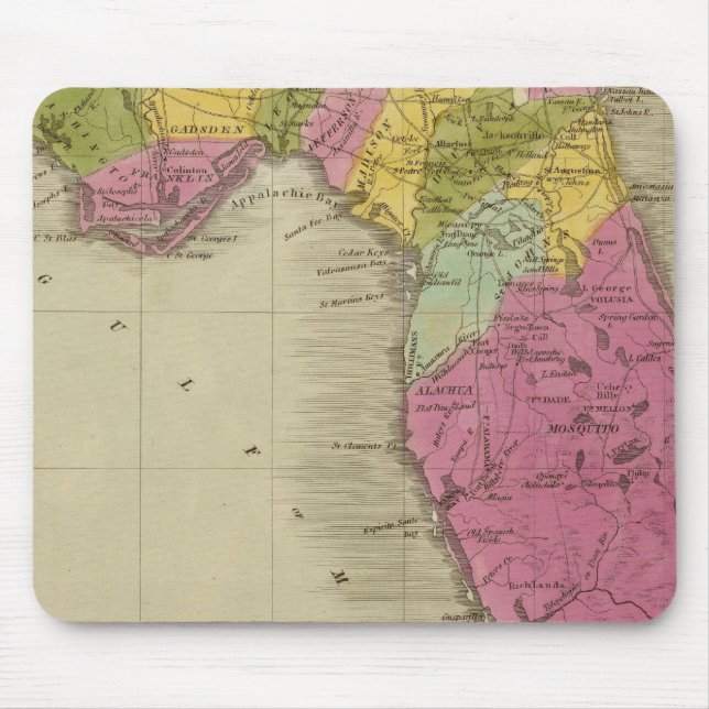 Mousepad Mapa do Território da Flórida (Frente)