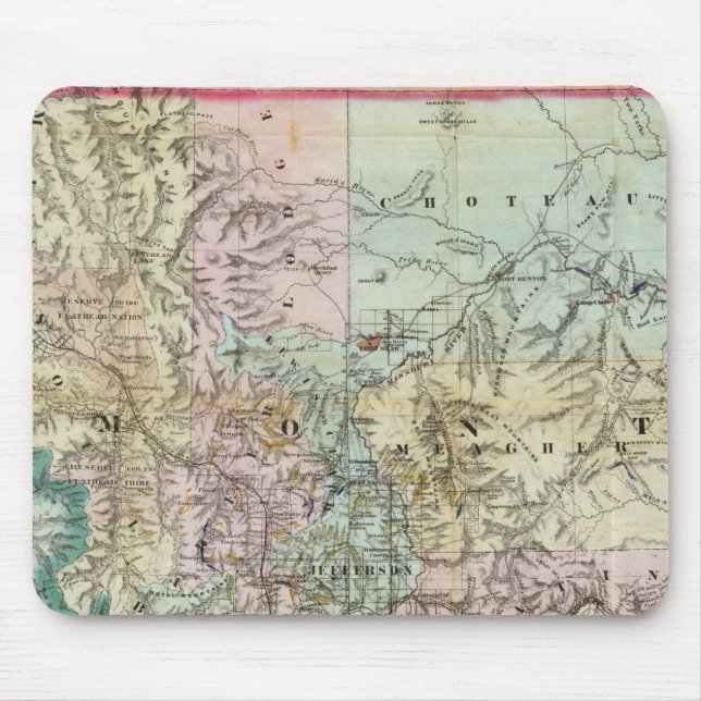Mousepad Mapa Do Território De Montana (Frente)