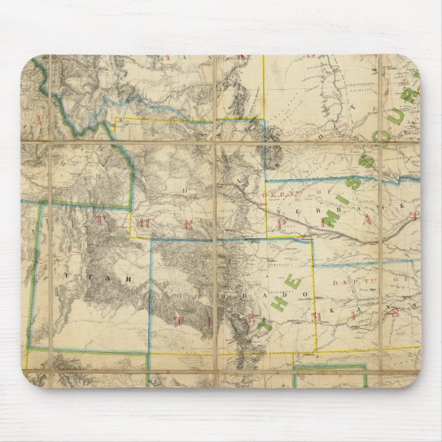 Mousepad Mapa Do Território Dos Estados Unidos 2 (Frente)
