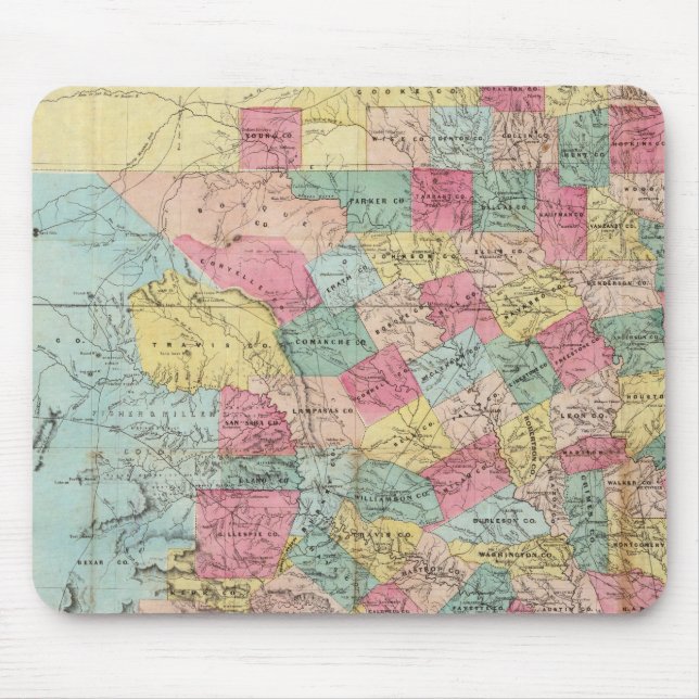 Mousepad Mapa do Texas de Cordova (Frente)