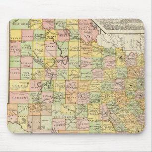Mousepad Mapa do Texas para o Condado de Large Scale e o Ra