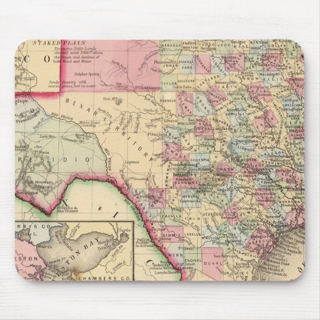 Mousepad Mapa do Texas por Mitchell (Frente)