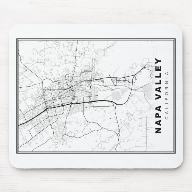 Mousepad Mapa do Vale do Napa (Frente)