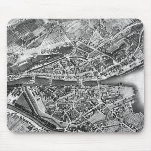 Mousepad Mapa do vintage da suiça de Zurique (1850)