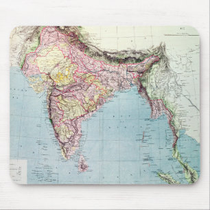 Mousepad Mapa do vintage de India 1877