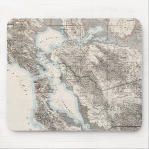 Mousepad Mapa do vintage do San Francisco Bay (1873)