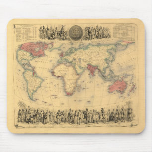 Mousepad mapa dos 1850's do Império Britânico no mundo