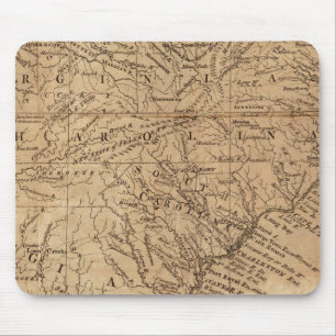 Mousepad Mapa dos Estados da Virgínia e da Carolina do Nor