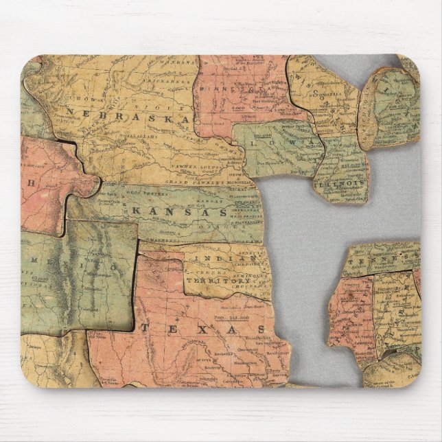 Mousepad Mapa dos Estados Unidos e do Canadá (Frente)