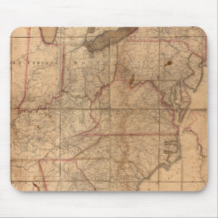 Mousepad Mapa dos Estados Unidos por Abraham Bradley Junior