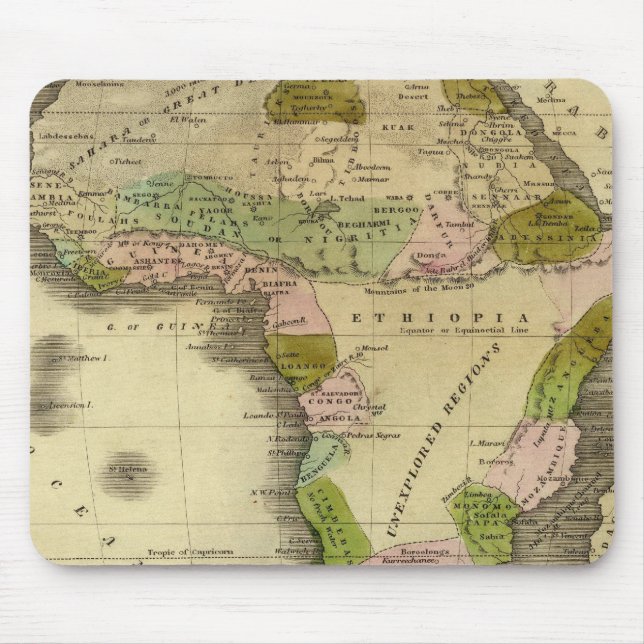 Mousepad Mapa dos Olney da África (Frente)