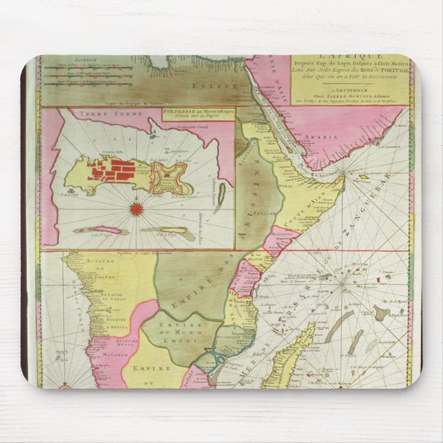 Mousepad Mapa dos países de África (Frente)