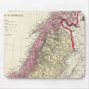 Mousepad Mapa dos reinos escandinavos