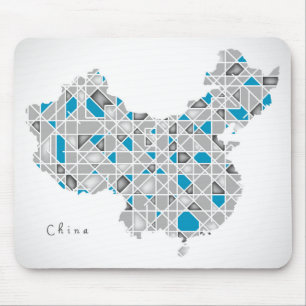 Mousepad Mapa dos trabalhos de arte de cristal do estilo do