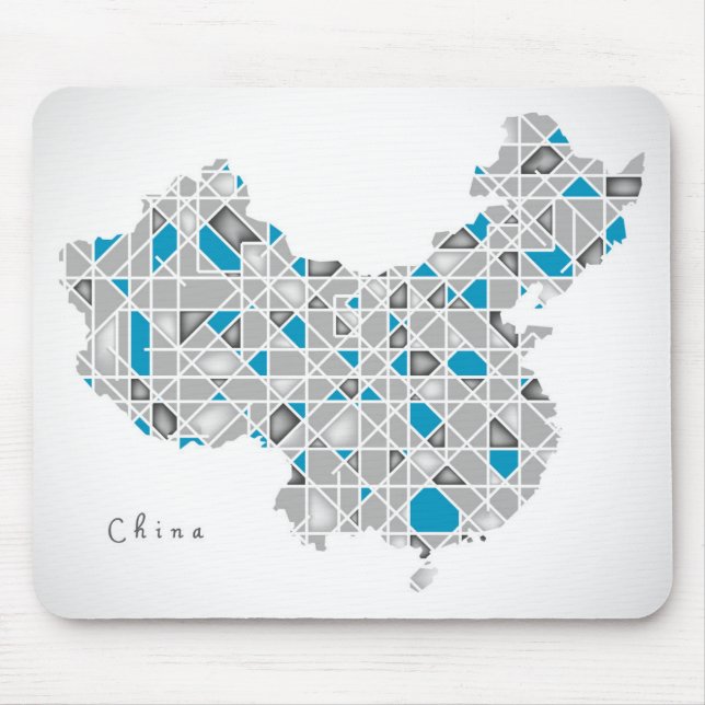 Mousepad Mapa dos trabalhos de arte de cristal do estilo do (Frente)