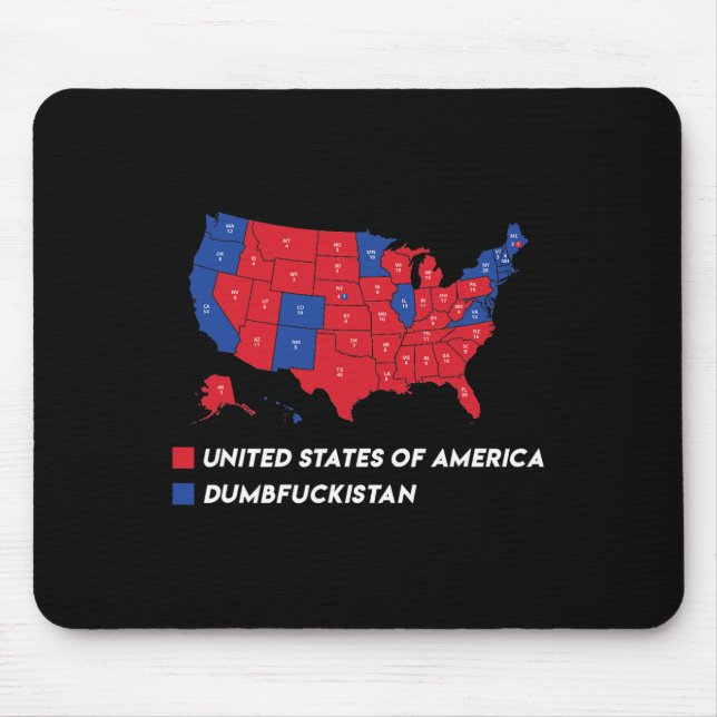 Mousepad Mapa Eleitoral 2024 Estados Unidos Da América Dumb (Frente)