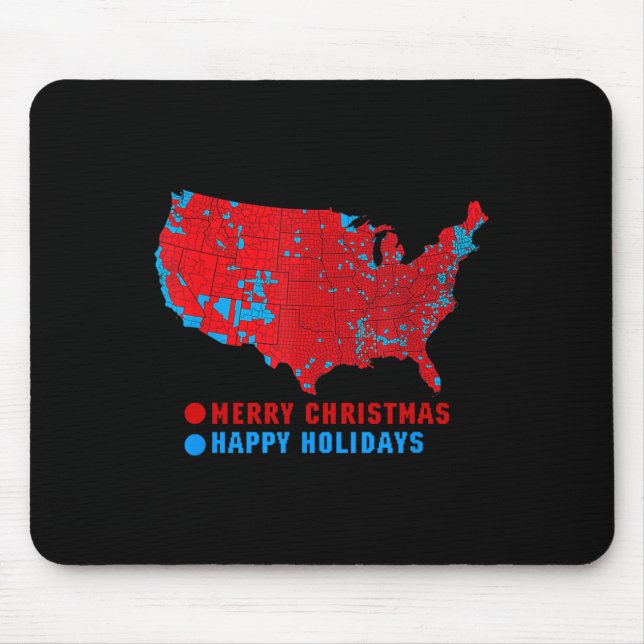 Mousepad Mapa Eleitoral 2024 Merry Christmas Trump (Frente)