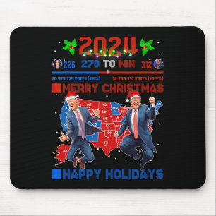 Mousepad Mapa Eleitoral 2024 Merry Christmas Trump Landslid
