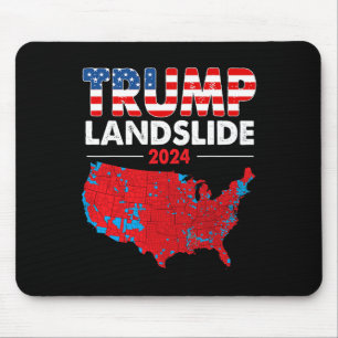 Mousepad Mapa Eleitoral 2024 Trump Deslizando Mães Vermelha