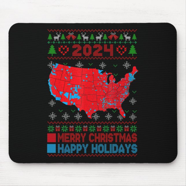 Mousepad Mapa Eleitoral 2024 Trump Desmoronamento Feio Nata (Frente)