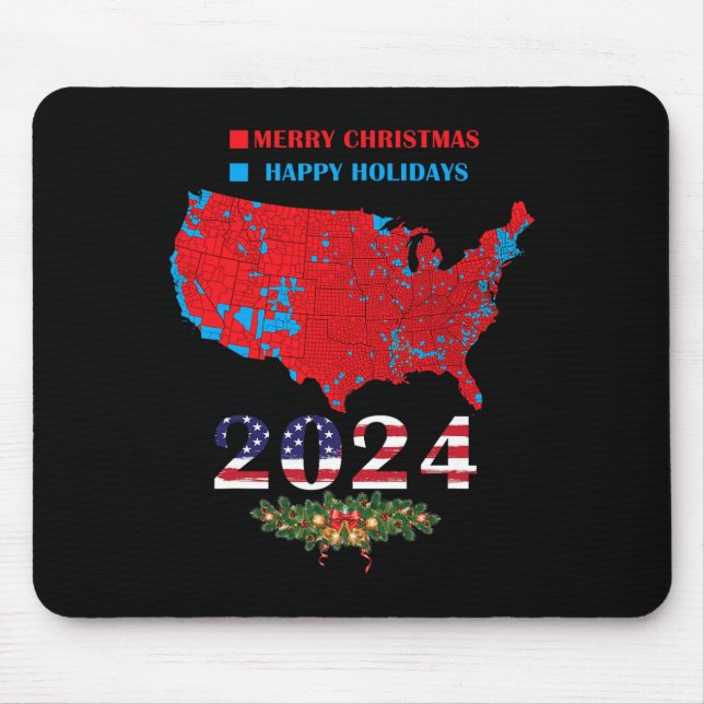 Mousepad Mapa Eleitoral de Trump 2024 Feliz Feliz Ataque De (Frente)