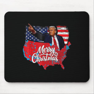 Mousepad Mapa eleitoral de Trump Papais noeis de Natal Feli