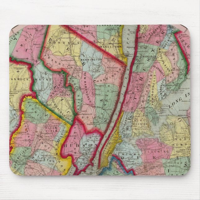 Mousepad Mapa Em Torno Da Cidade De Nova York (Frente)