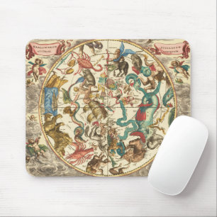 Mousepad Mapa Estelar do Hemisfério Sul Vintage 1660