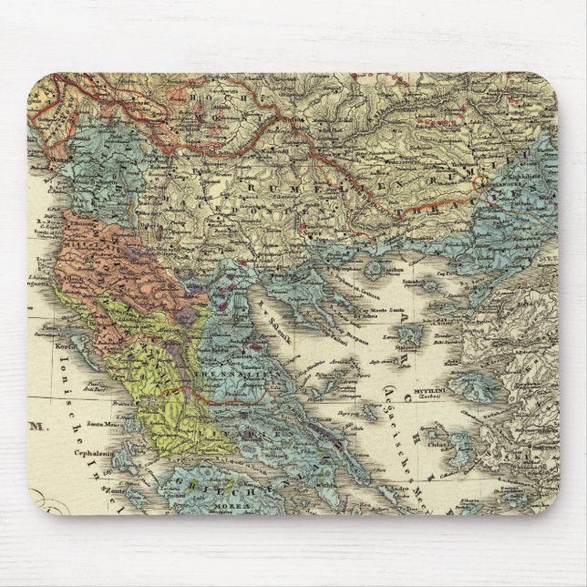 Mousepad Mapa etnográfico do Império Otomano (Frente)