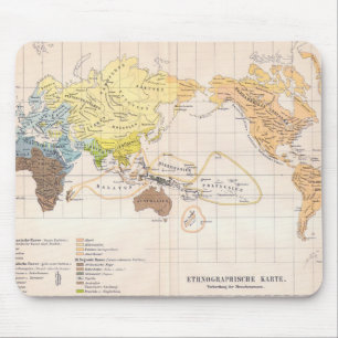 Mousepad Mapa etnográfico do mundo