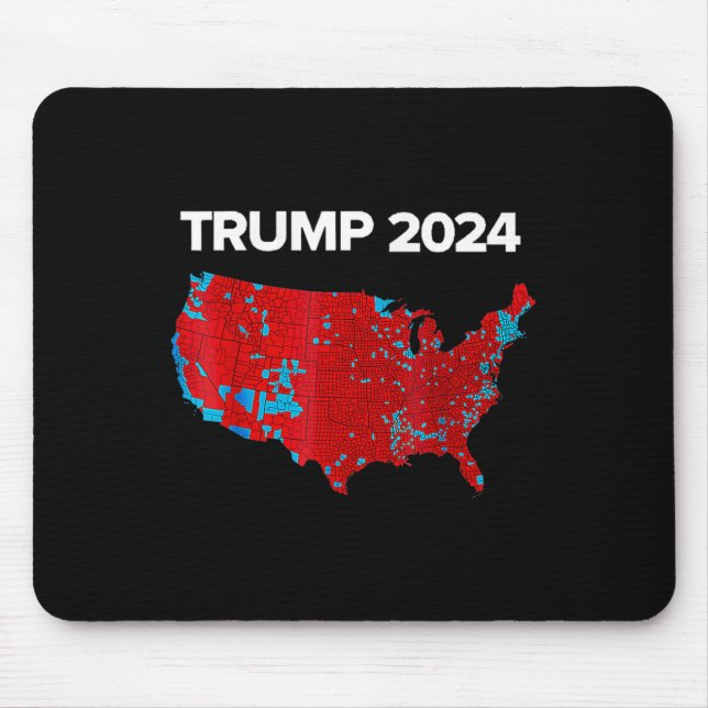 Mousepad Mapa Exato Dos Resultados Eleitorais De 2024 Trump (Frente)