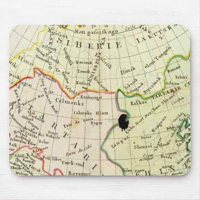 Mousepad Mapa físico da Ásia (Frente)